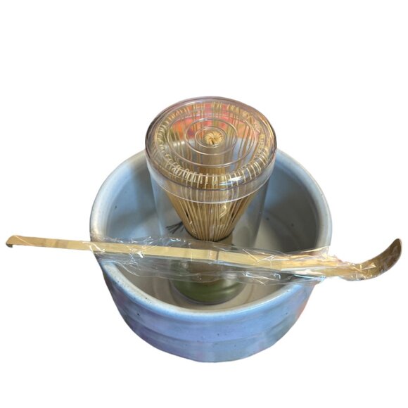 MATCHA KIT: Ceremonial Bowl, Bamboo Tea Scoop & Whisk, Handcrafted in Japan - Picture 2 of 15